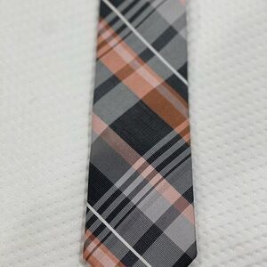 Black and Gray Plaid Tie for Accessories